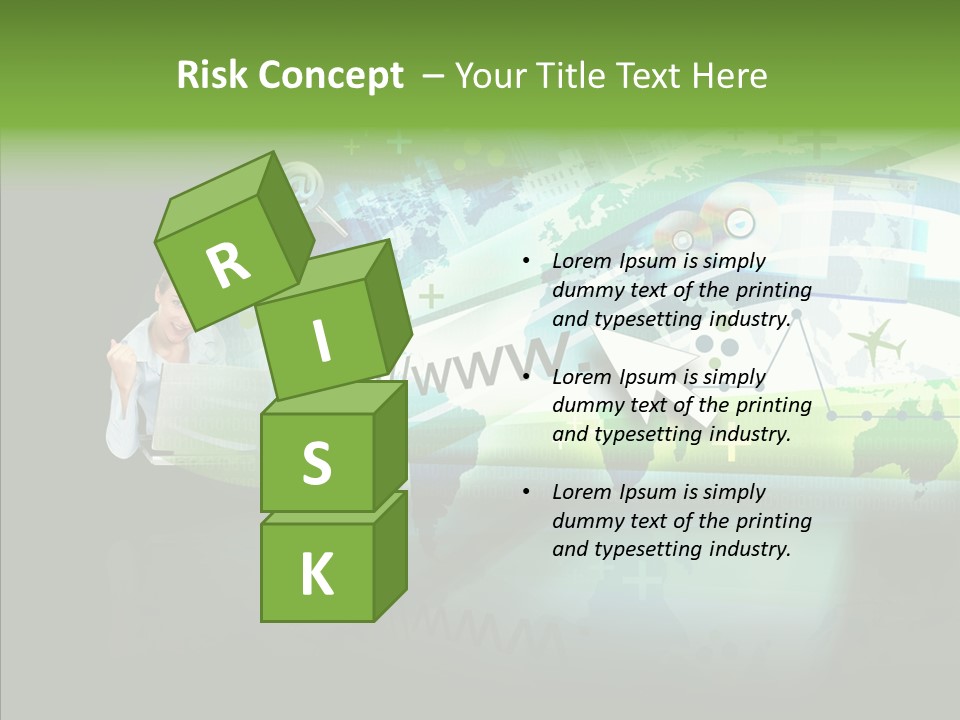 Data Surfing White PowerPoint Template