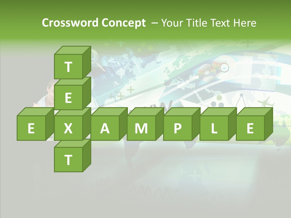 Data Surfing White PowerPoint Template