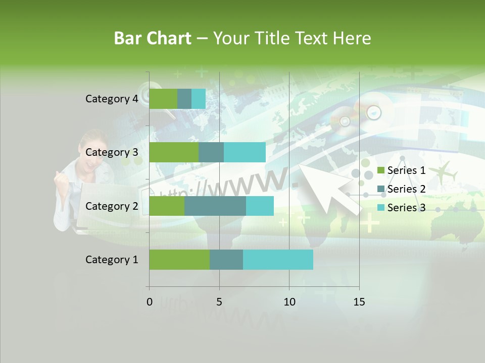 Data Surfing White PowerPoint Template