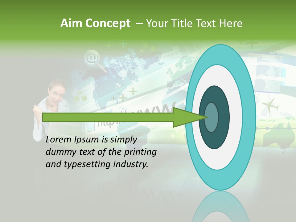 Data Surfing White PowerPoint Template