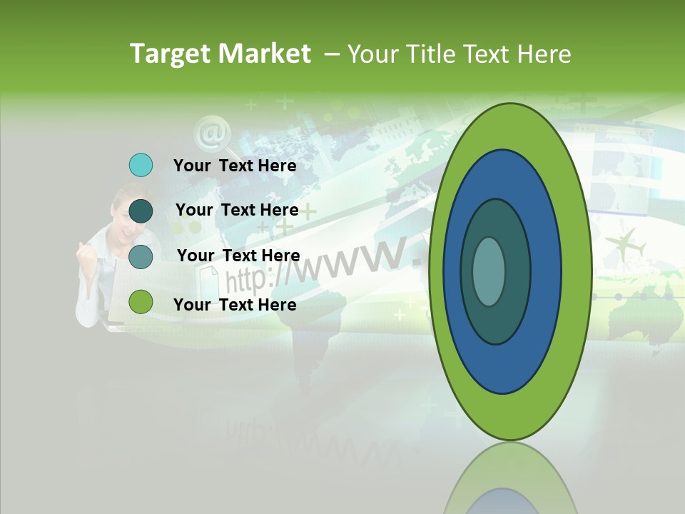 Data Surfing White PowerPoint Template