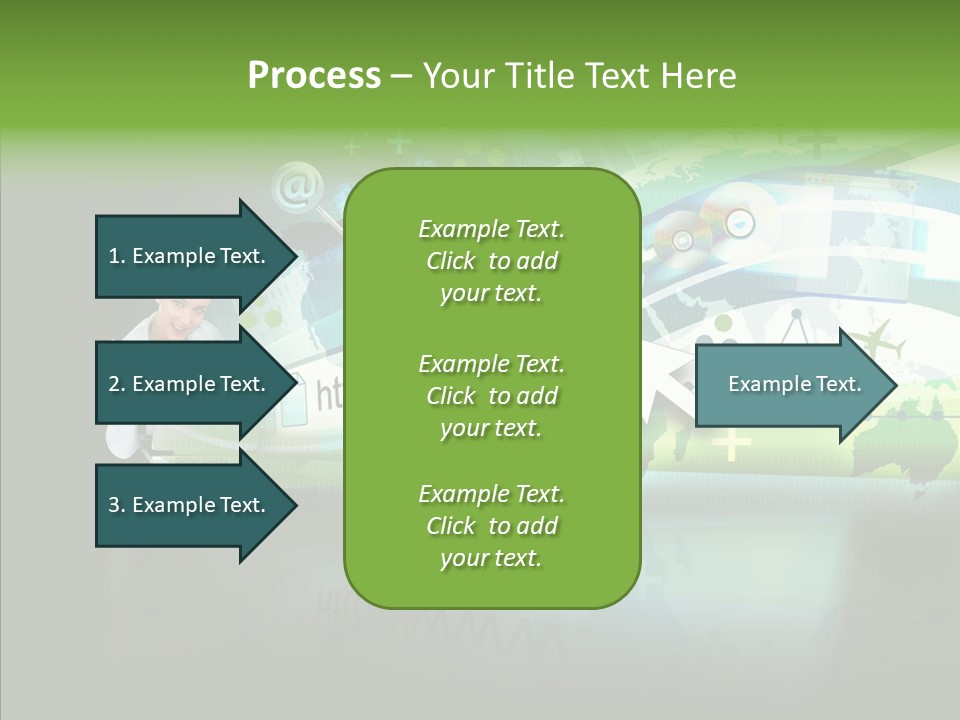 Data Surfing White PowerPoint Template
