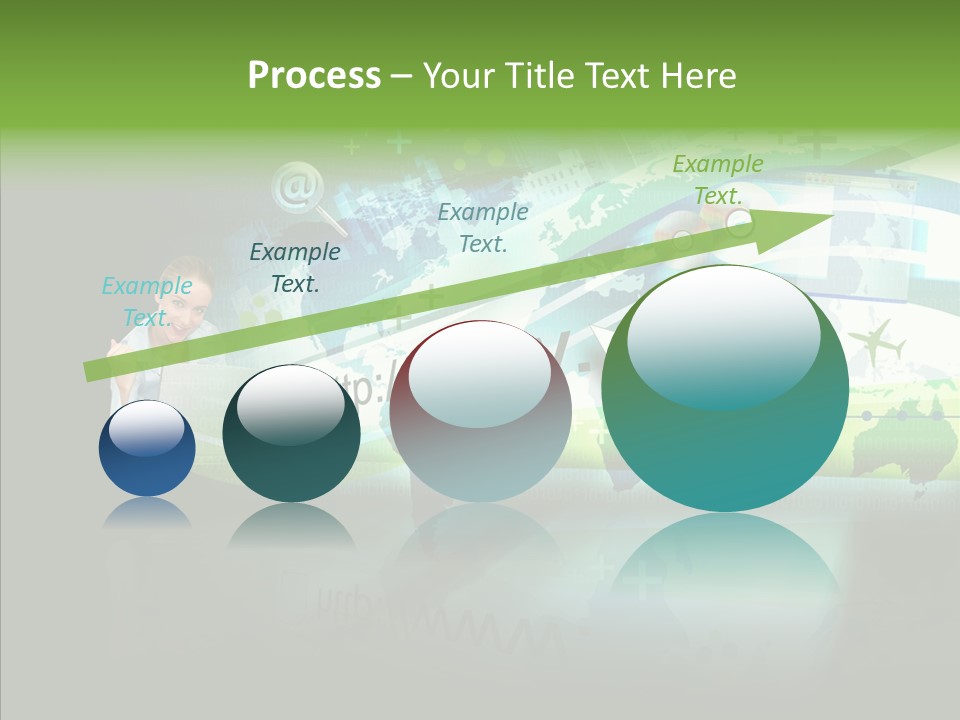 Data Surfing White PowerPoint Template