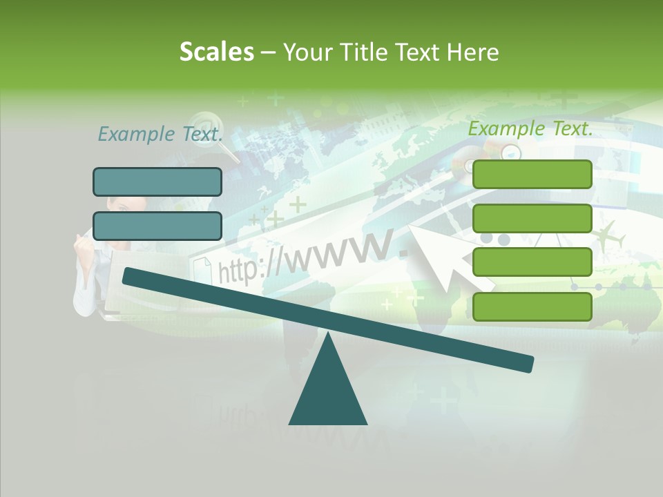 Data Surfing White PowerPoint Template