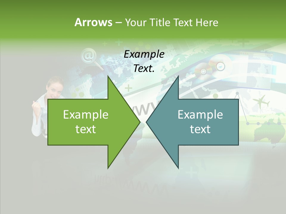 Data Surfing White PowerPoint Template