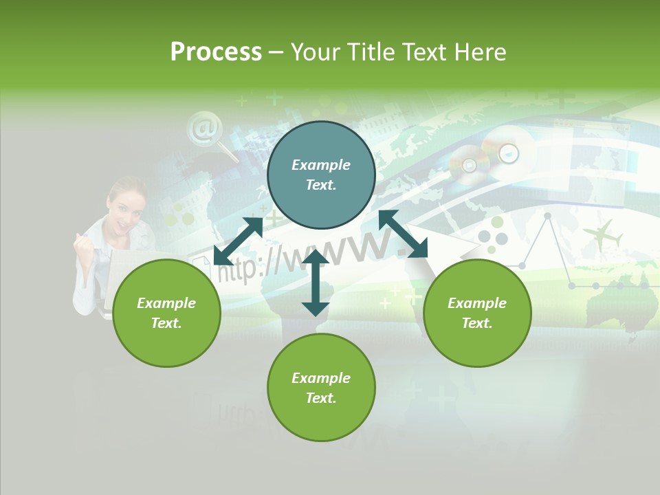 Data Surfing White PowerPoint Template