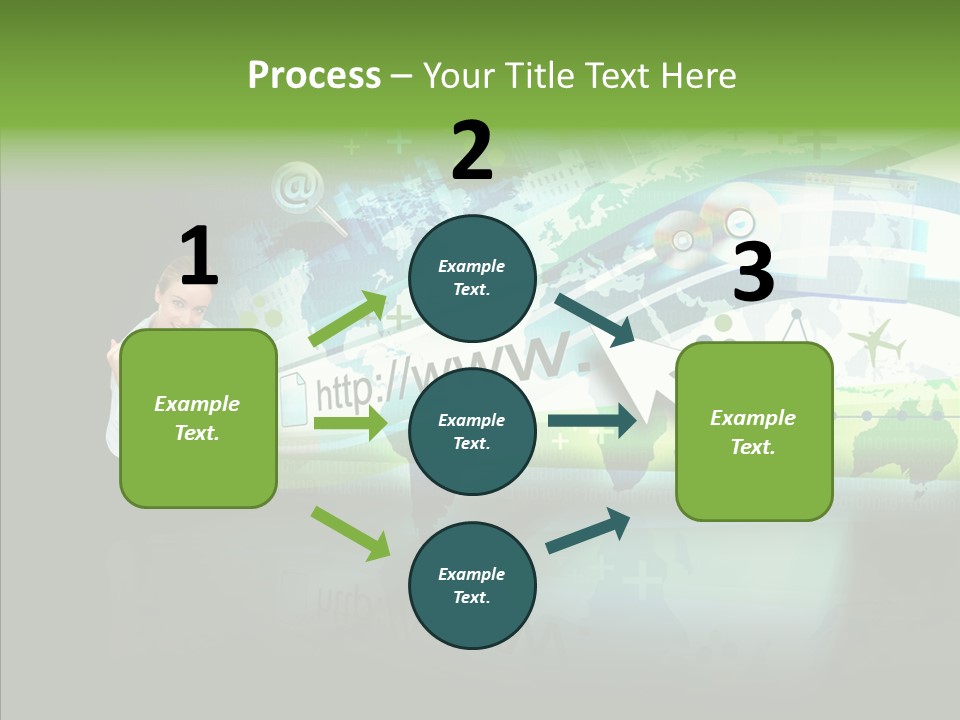 Data Surfing White PowerPoint Template
