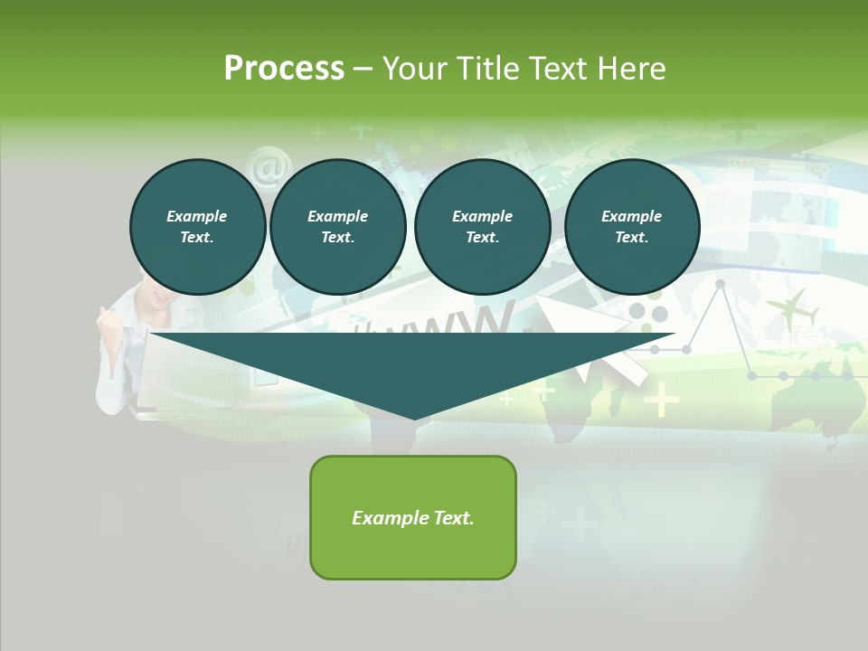 Data Surfing White PowerPoint Template