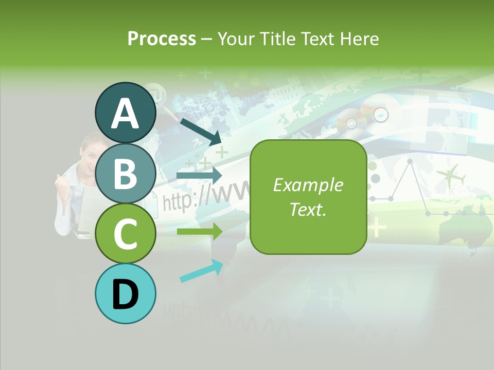 Data Surfing White PowerPoint Template