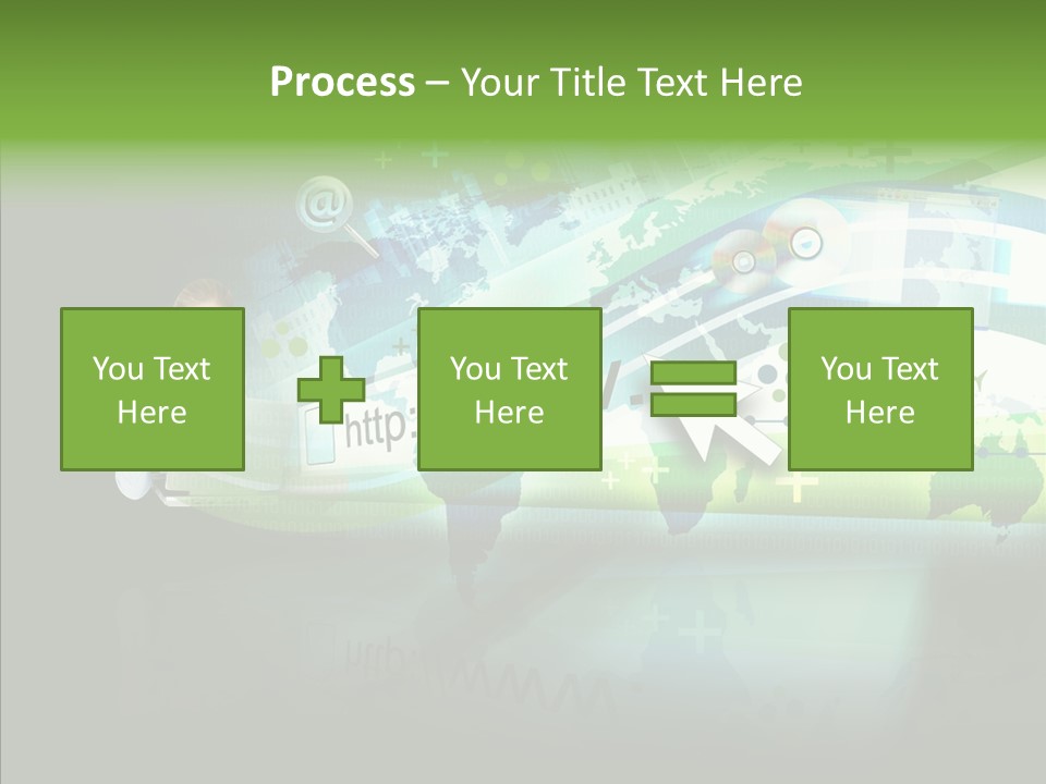 Data Surfing White PowerPoint Template