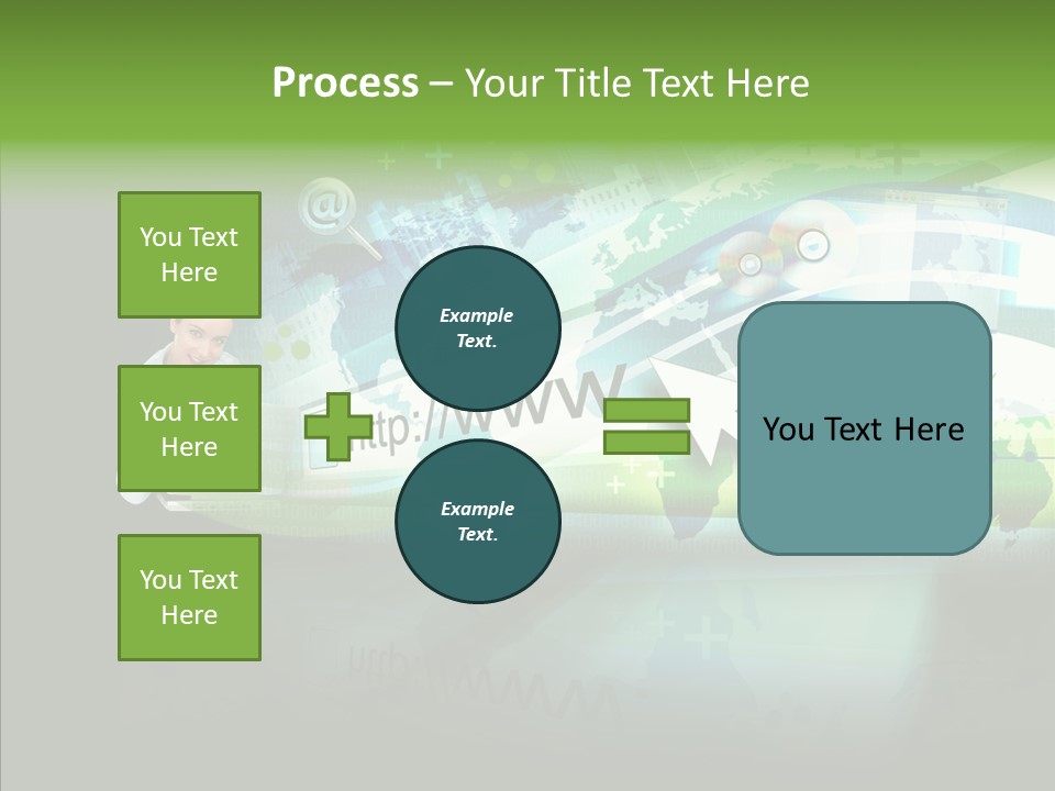 Data Surfing White PowerPoint Template