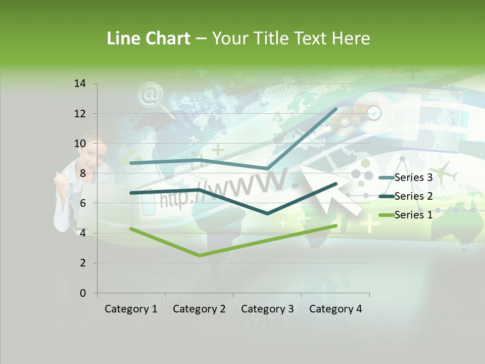 Data Surfing White PowerPoint Template