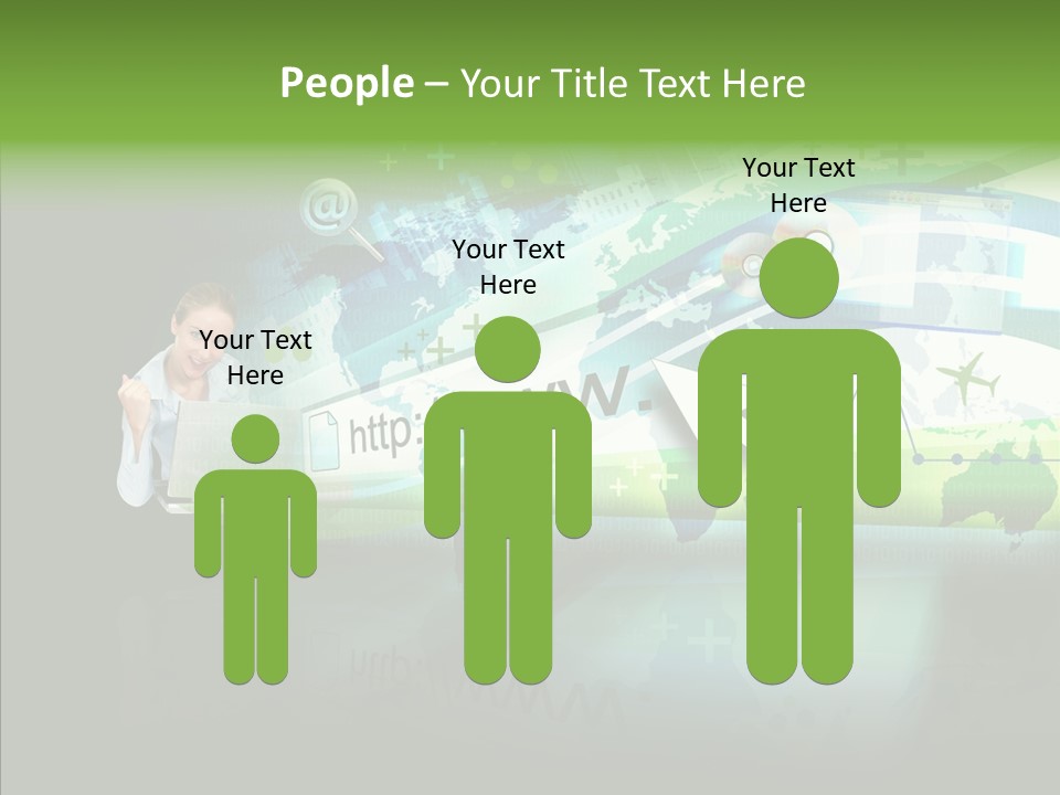 Data Surfing White PowerPoint Template