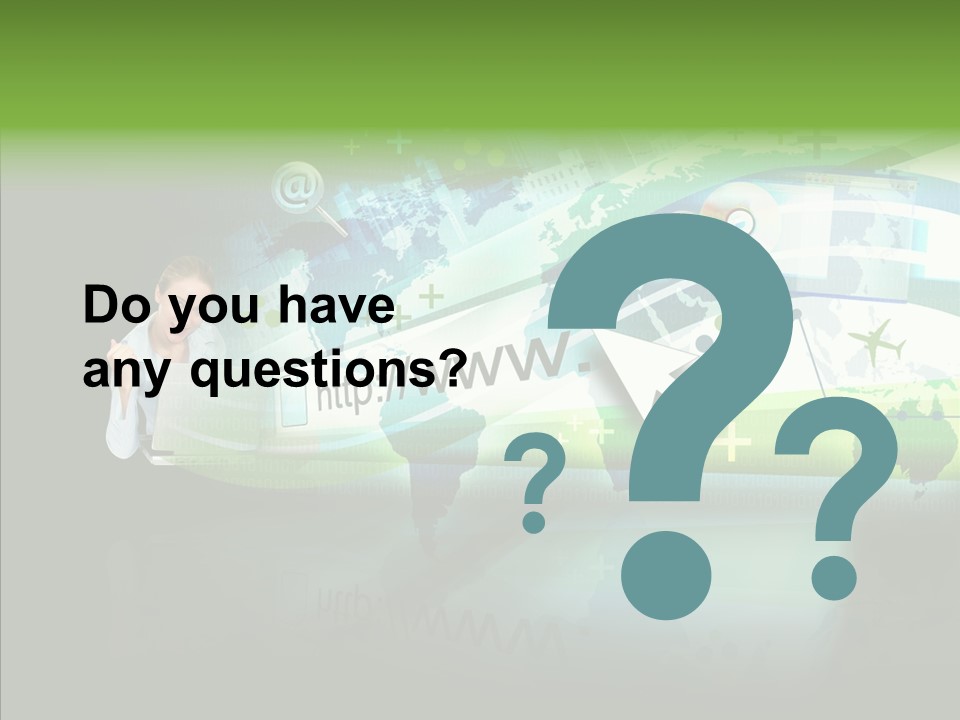 Data Surfing White PowerPoint Template