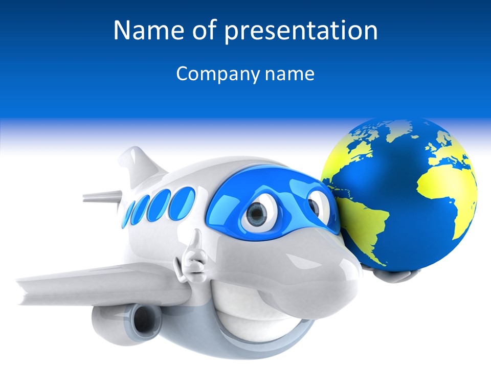 Take Off Plane Departure PowerPoint Template