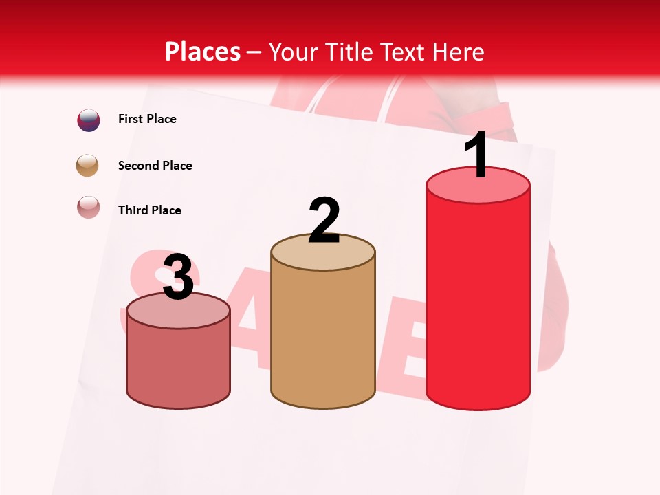 Close Up Blonde Shopping Bag PowerPoint Template