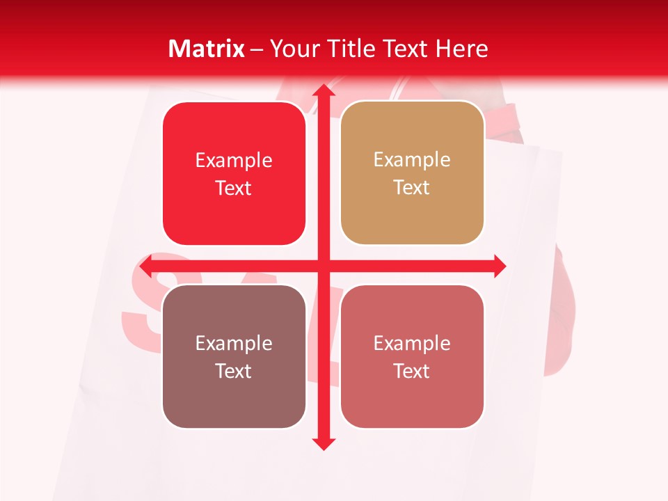 Close Up Blonde Shopping Bag PowerPoint Template