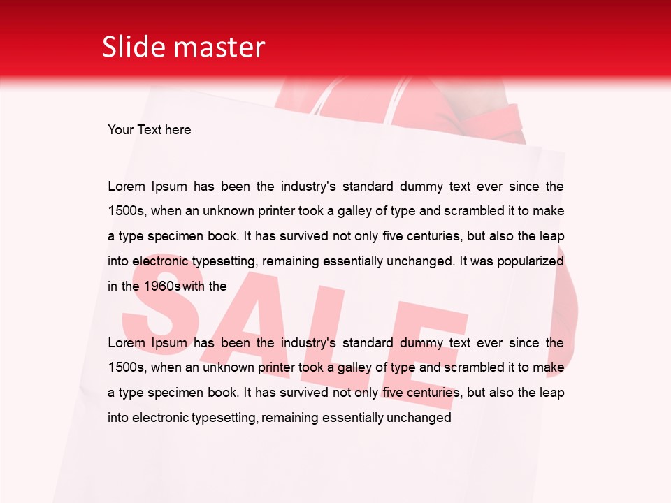 Close Up Blonde Shopping Bag PowerPoint Template