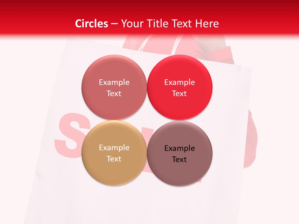 Close Up Blonde Shopping Bag PowerPoint Template