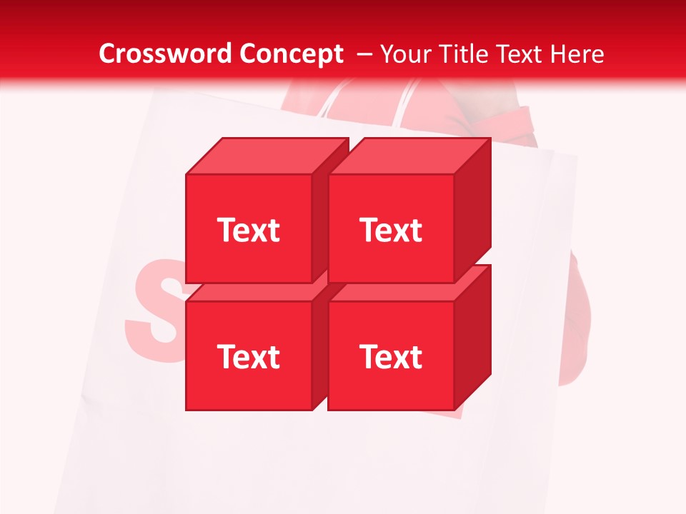 Close Up Blonde Shopping Bag PowerPoint Template