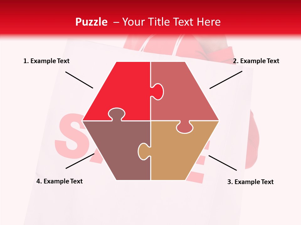 Close Up Blonde Shopping Bag PowerPoint Template