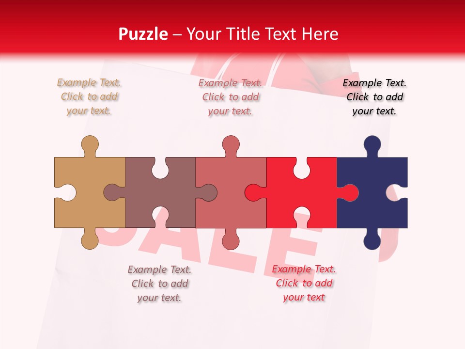 Close Up Blonde Shopping Bag PowerPoint Template