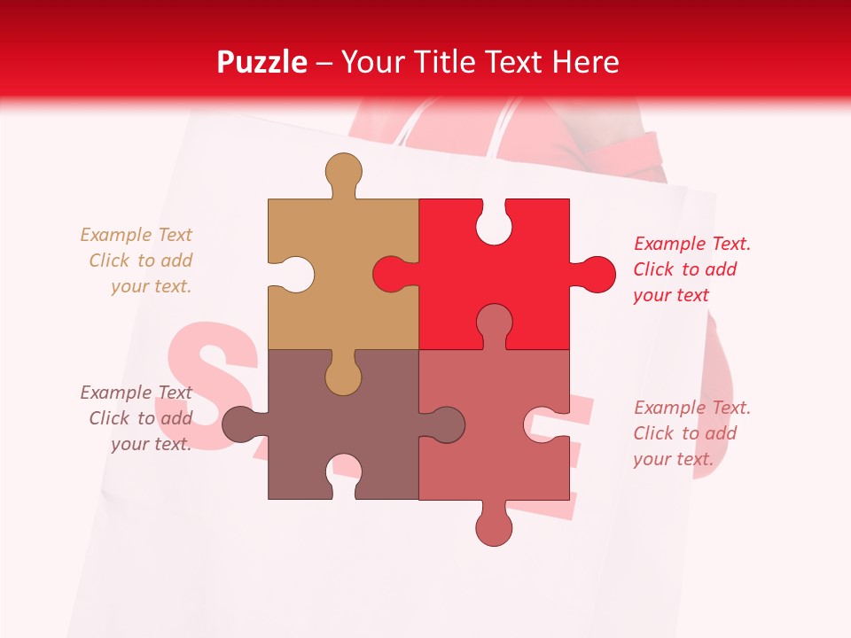 Close Up Blonde Shopping Bag PowerPoint Template