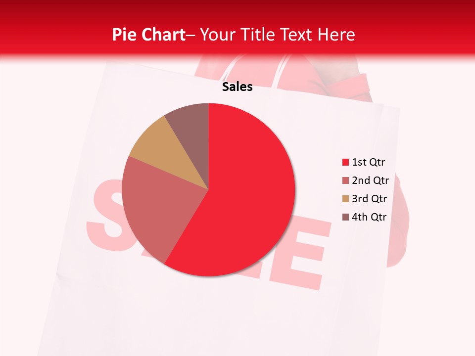 Close Up Blonde Shopping Bag PowerPoint Template