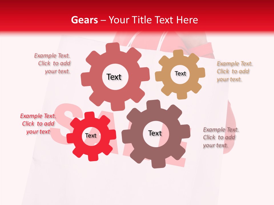 Close Up Blonde Shopping Bag PowerPoint Template