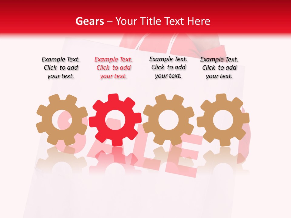 Close Up Blonde Shopping Bag PowerPoint Template