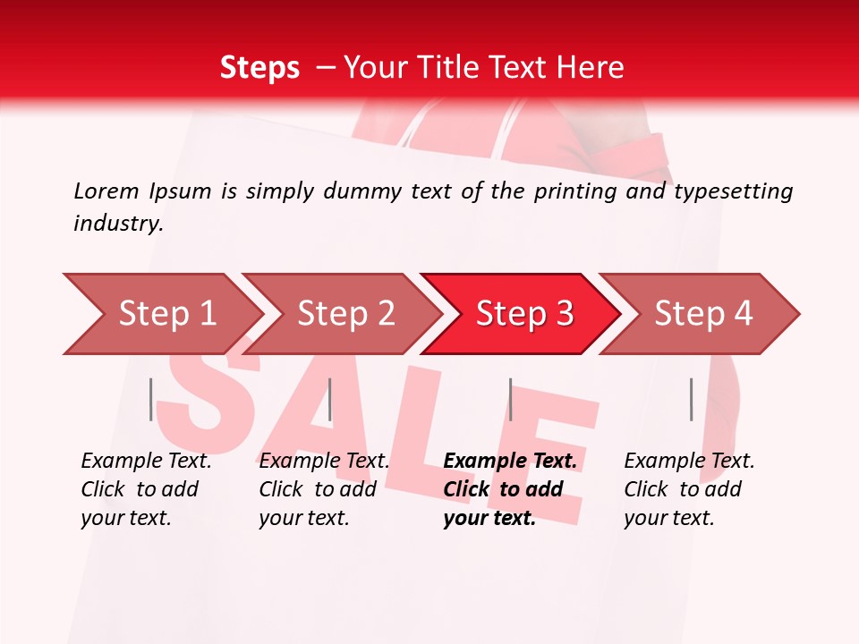 Close Up Blonde Shopping Bag PowerPoint Template