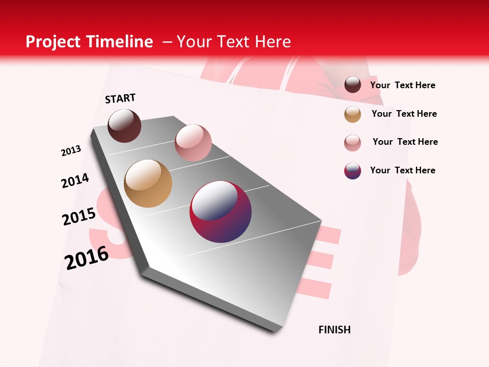 Close Up Blonde Shopping Bag PowerPoint Template