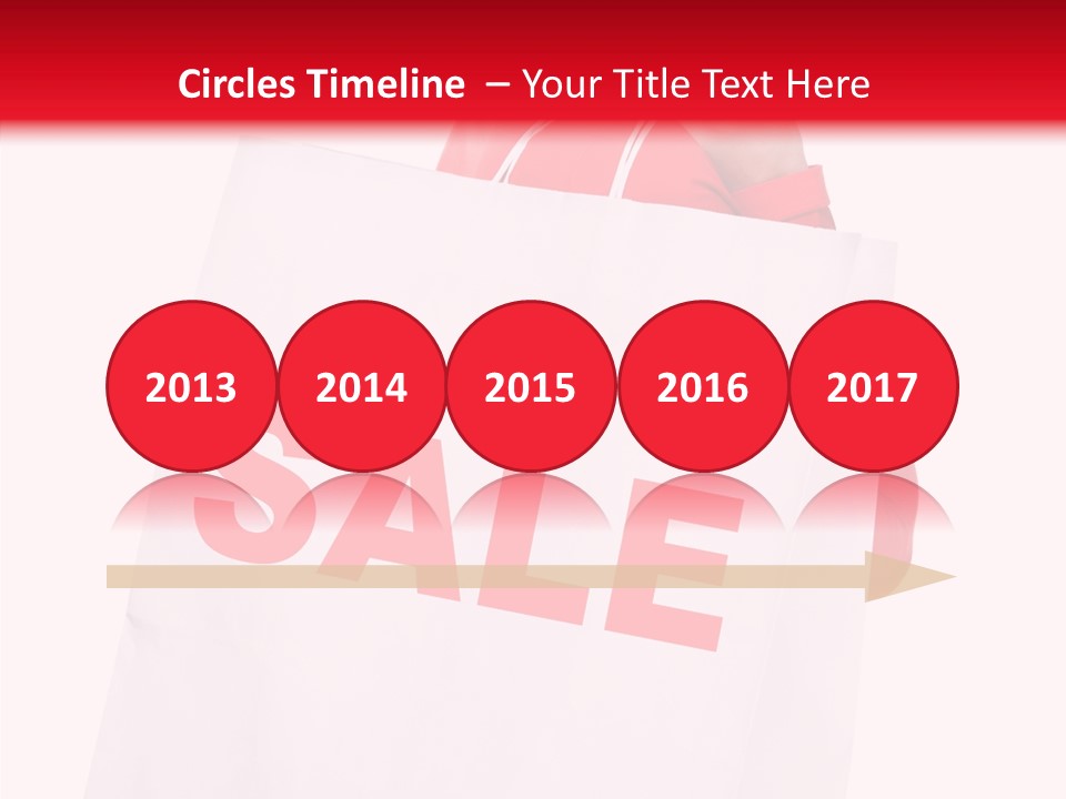 Close Up Blonde Shopping Bag PowerPoint Template