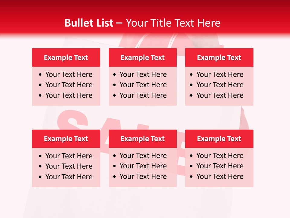 Close Up Blonde Shopping Bag PowerPoint Template