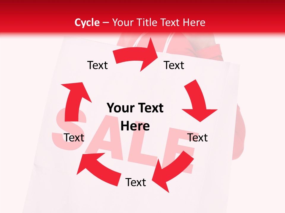 Close Up Blonde Shopping Bag PowerPoint Template