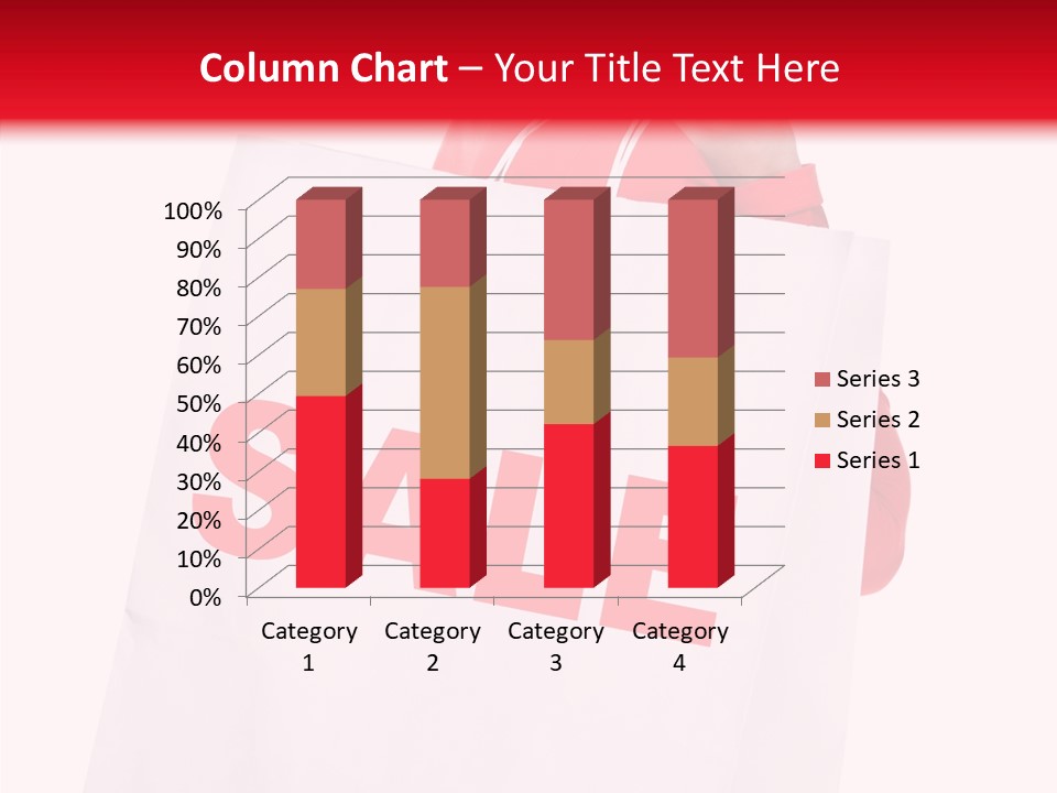 Close Up Blonde Shopping Bag PowerPoint Template