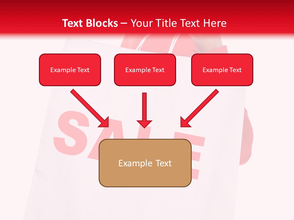 Close Up Blonde Shopping Bag PowerPoint Template