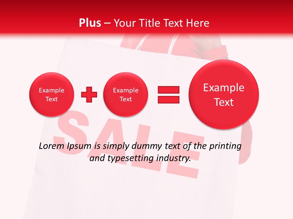 Close Up Blonde Shopping Bag PowerPoint Template