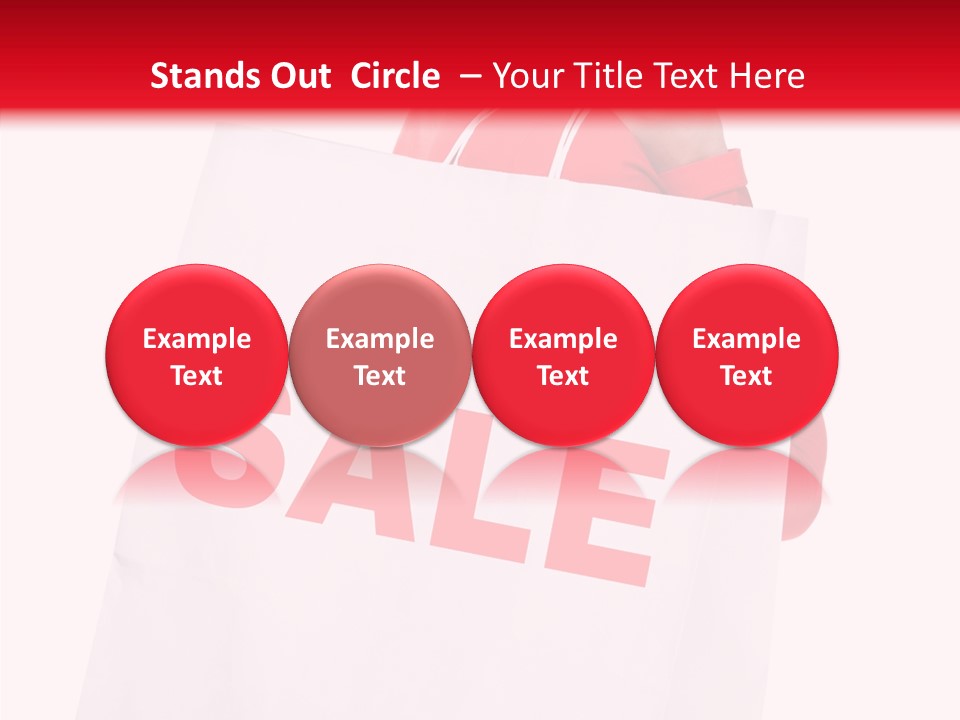 Close Up Blonde Shopping Bag PowerPoint Template