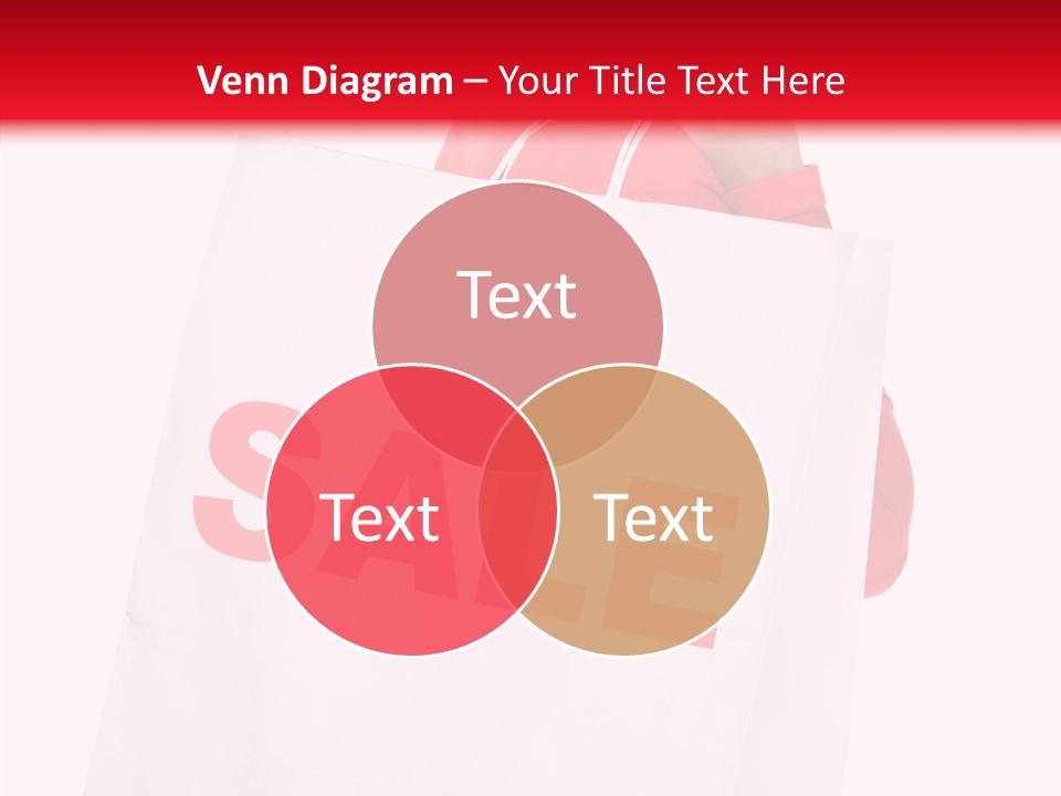 Close Up Blonde Shopping Bag PowerPoint Template