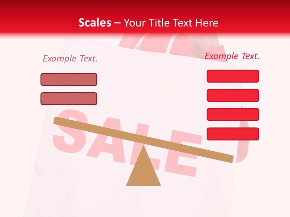 Close Up Blonde Shopping Bag PowerPoint Template