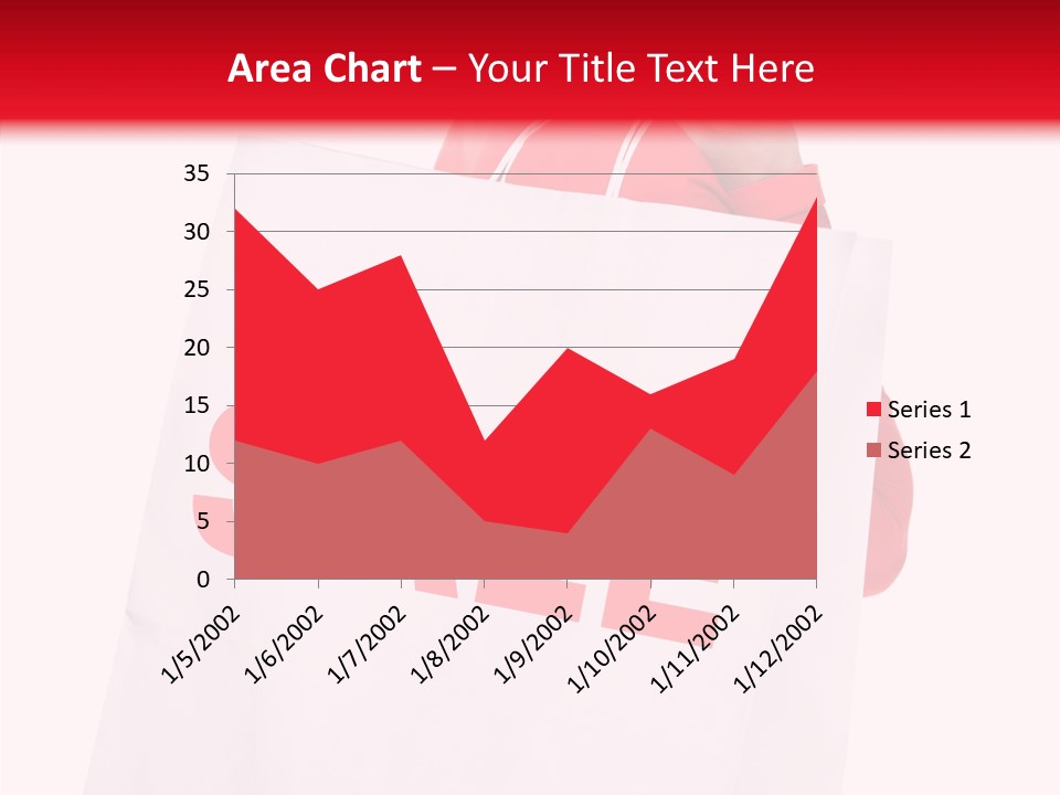 Close Up Blonde Shopping Bag PowerPoint Template