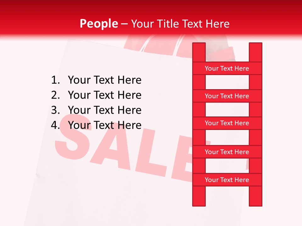 Close Up Blonde Shopping Bag PowerPoint Template