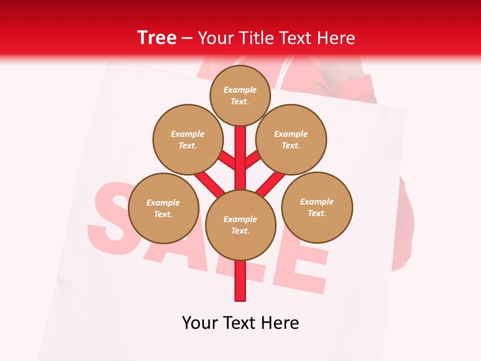 Close Up Blonde Shopping Bag PowerPoint Template