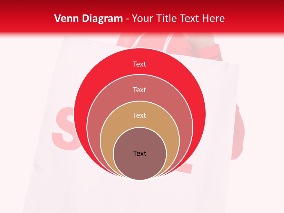 Close Up Blonde Shopping Bag PowerPoint Template