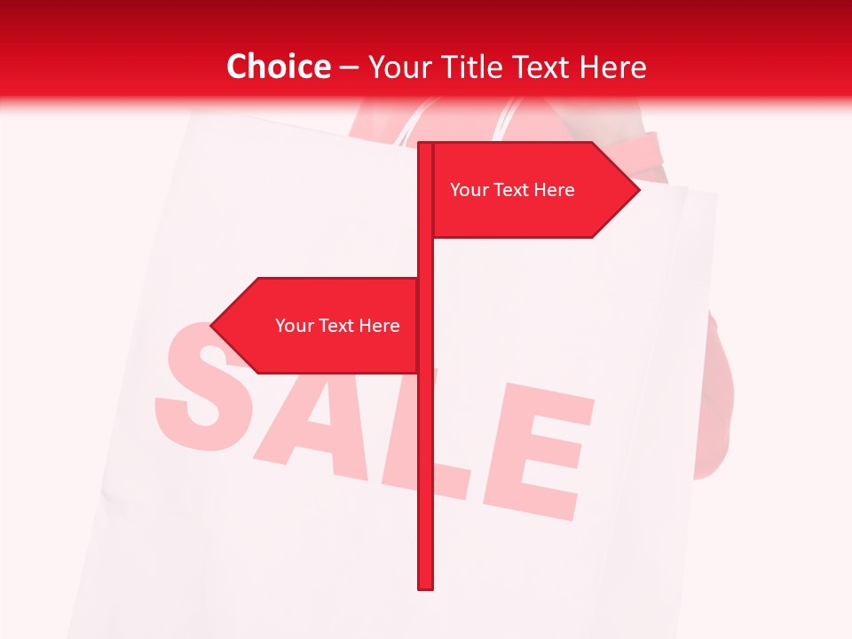 Close Up Blonde Shopping Bag PowerPoint Template