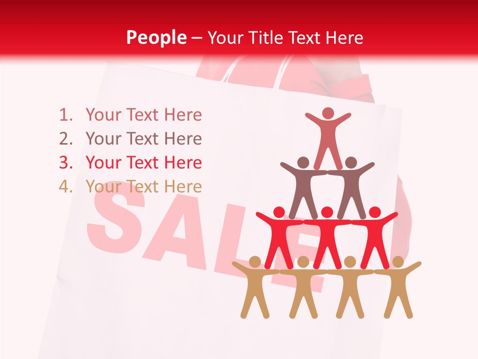 Close Up Blonde Shopping Bag PowerPoint Template