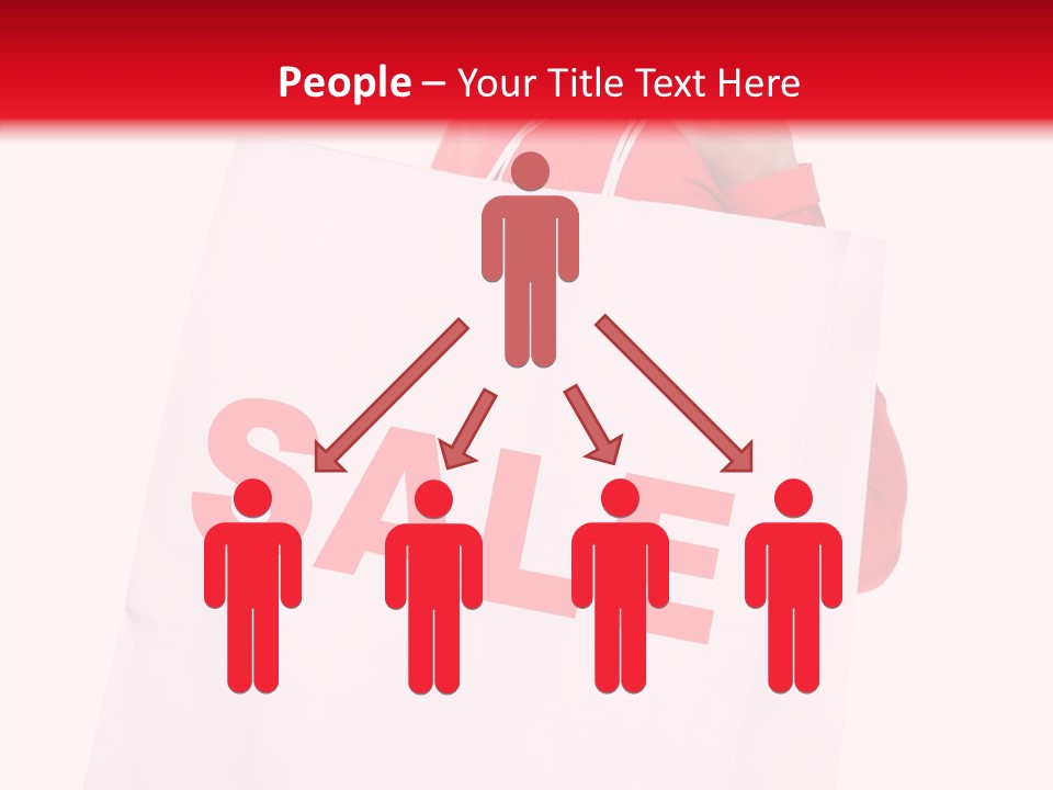 Close Up Blonde Shopping Bag PowerPoint Template