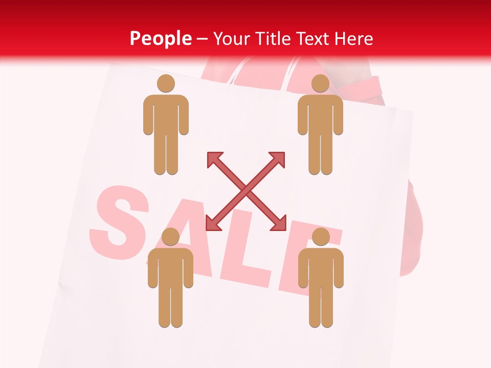 Close Up Blonde Shopping Bag PowerPoint Template