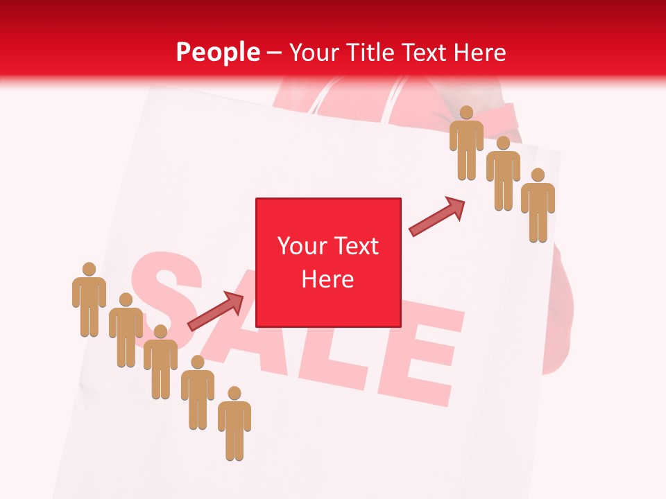 Close Up Blonde Shopping Bag PowerPoint Template